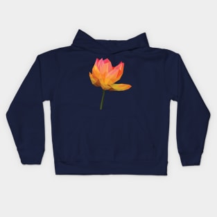 Low Poly Water Lily Flower Kids Hoodie